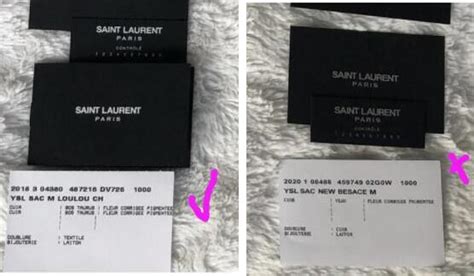 saint laurent fake authenticity card